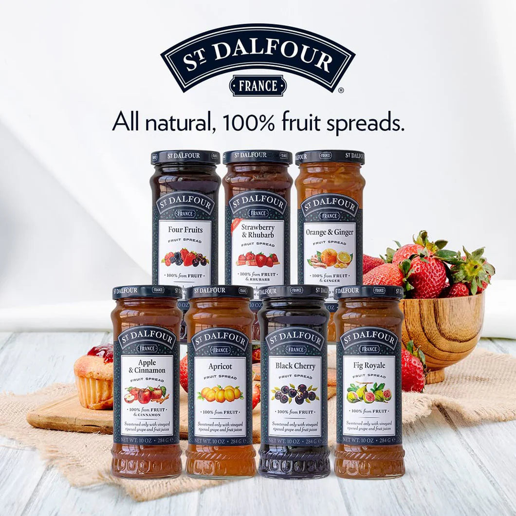 St. Dalfour Orange & Ginger Fruit Spread - 10oz - 100% from Fruit & Ginger, No Artificial Ingredients, Non-GMO, No Cane Sugars, All Natural, Made in France - Pack of 2