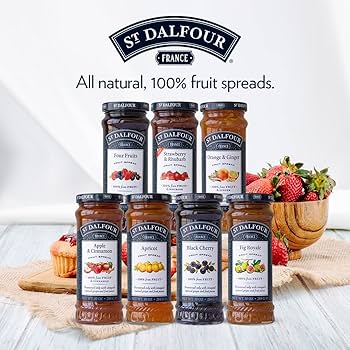 St. Dalfour Fig Royale Fruit Spread - 10oz - 100% from Fruit, No Artificial Ingredients, Non-GMO, No Cane Sugars, All Natural, Made in France - Pack of 2