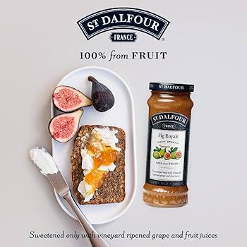 St. Dalfour Fig Royale Fruit Spread - 10oz - 100% from Fruit, No Artificial Ingredients, Non-GMO, No Cane Sugars, All Natural, Made in France - Pack of 2