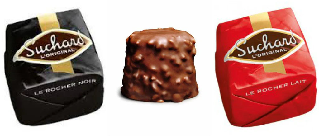 Suchard Rochers Milk Chocolate Au Lait Fourres Praline, 7 pieces