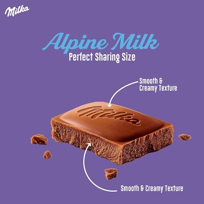 Milka European Chocolate Bars Variety Pack, Alpine Milk Chocolate & Wholenut Hazelnut Chocolate, 3.52 oz - 10 Bars