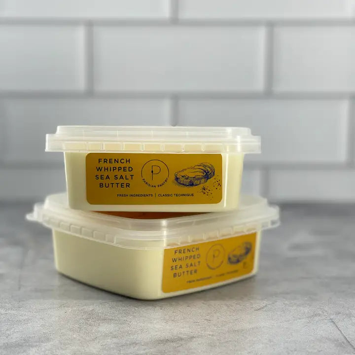 French Whipped Sea Fleur De Sel Salt Butter, Gluten Free, Sugar Free, Non-GMO, Vegetarian,6 oz - Pack of 2