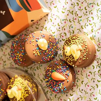 Happy Easter Chocolate Dipped Sandwich Cookies - Olde Naples Hand Decorated Easter Cookies - includes 7