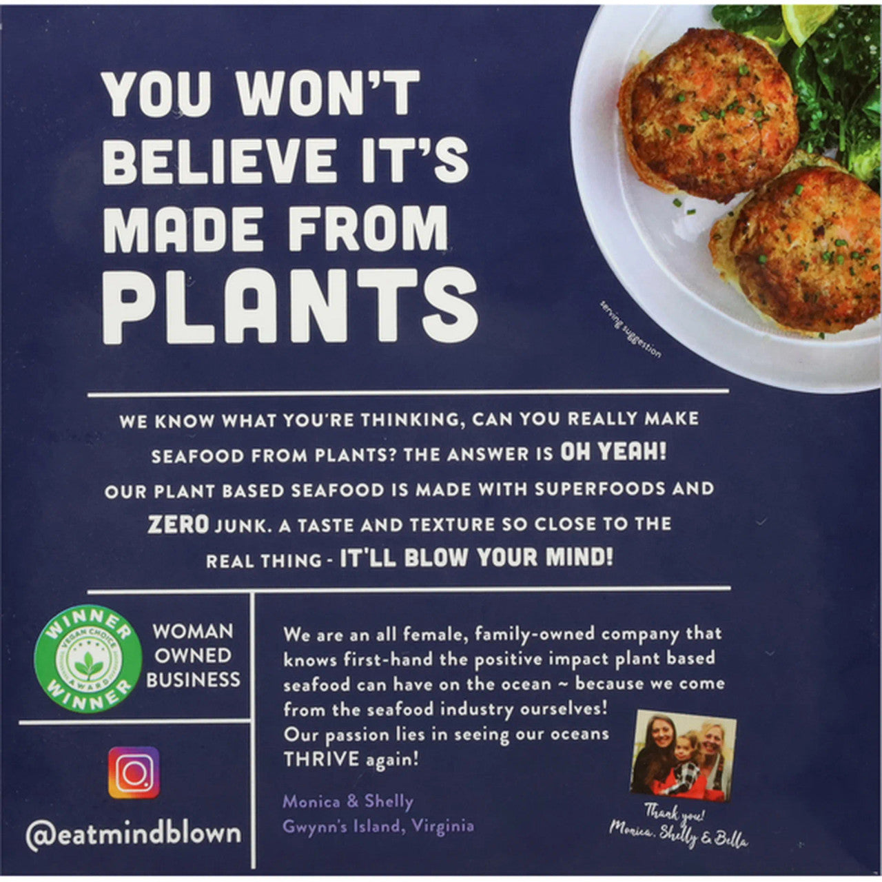 Mind Blown™ Plant Based Crab Cakes, 6 oz