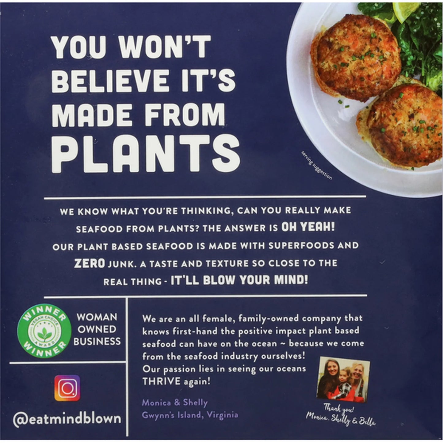 Mind Blown™ Plant Based Crab Cakes - Pack of 4