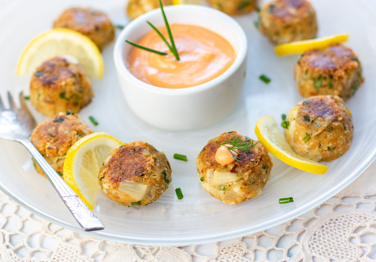 Plant Based Vegan Crab Cake Bite Poppers, 2 lb - 6/Case