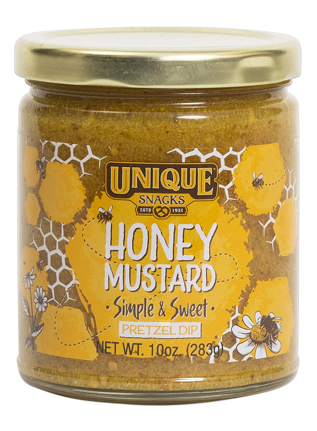 Unique Snacks Mustard Variety Pack - Includes German, Honey, Jalapeno, and Wasabi Mustard Dips and Spreads, Non-GMO