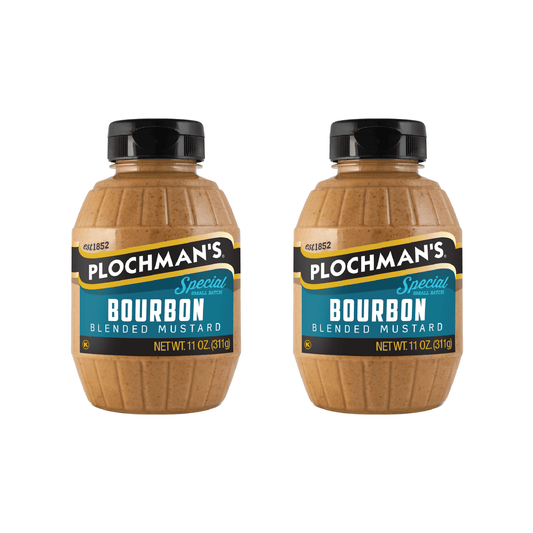 Plochman’s Bourbon Blended Mustard, 11 oz - Pack of 2