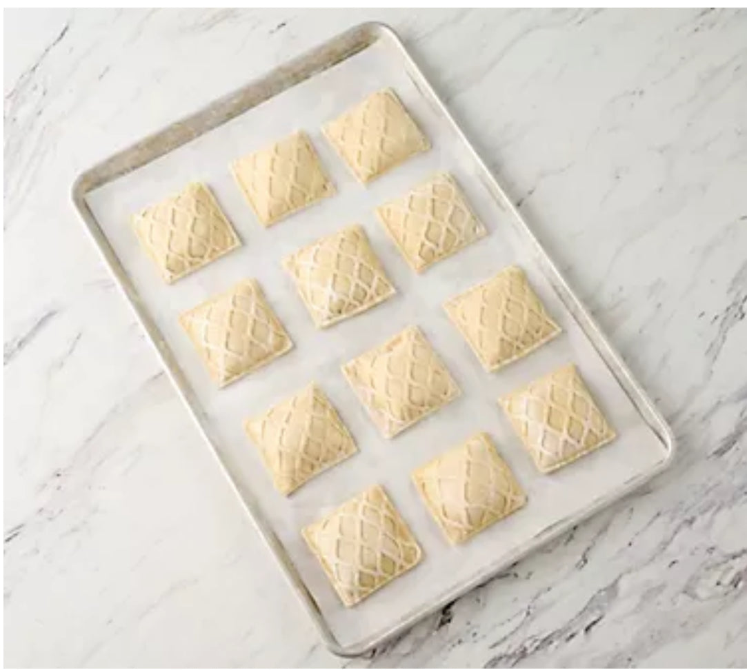 Wild Salmon Wellington Puff Pastries with Cheese and Wine Sauce, 6.7 oz each - includes 12