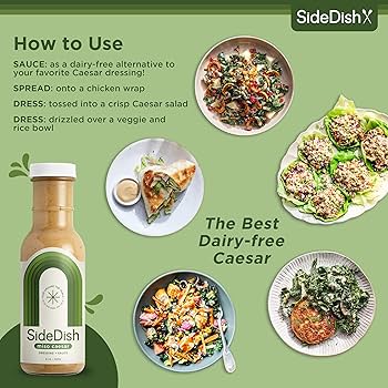 SideDish, Refined Sugar Free Salad Dressing - Southwest, Honey Dijon, Miso Caesar Salad Dressing - Pack of 3
