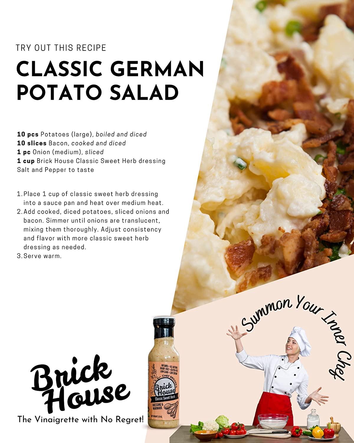 Low Sodium Salad Dressing Variety - Vegan Salad Dressing Option, Balsamic Vinaigrette Dressing, Avocado Ranch Dressing by Brick House - Pack of 6