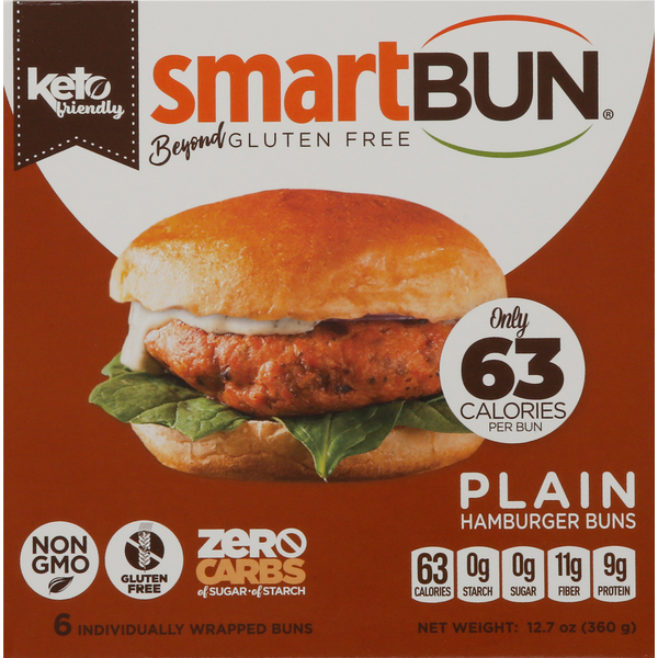 SmartBun Plain - Keto, Gluten Free | 4-Pack