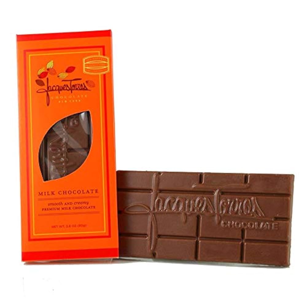 Jacques Torres Chocolates Milk Chocolate Bar, 80% Cocoa, 2.8 oz