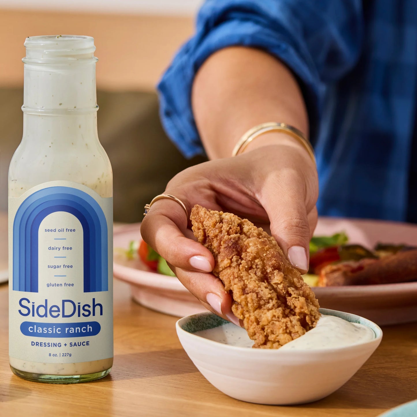SideDish, Refined Sugar Free Salad Dressing, Seed Oil Free - Classic Ranch Salad Dressing - Pack of 3
