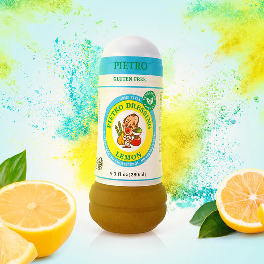 Pietro Dressings Lemon Dressing - Natural, Delicious Marinade - Gluten Free, MSG Free, Vegan Salad Toppings - Pack of 2