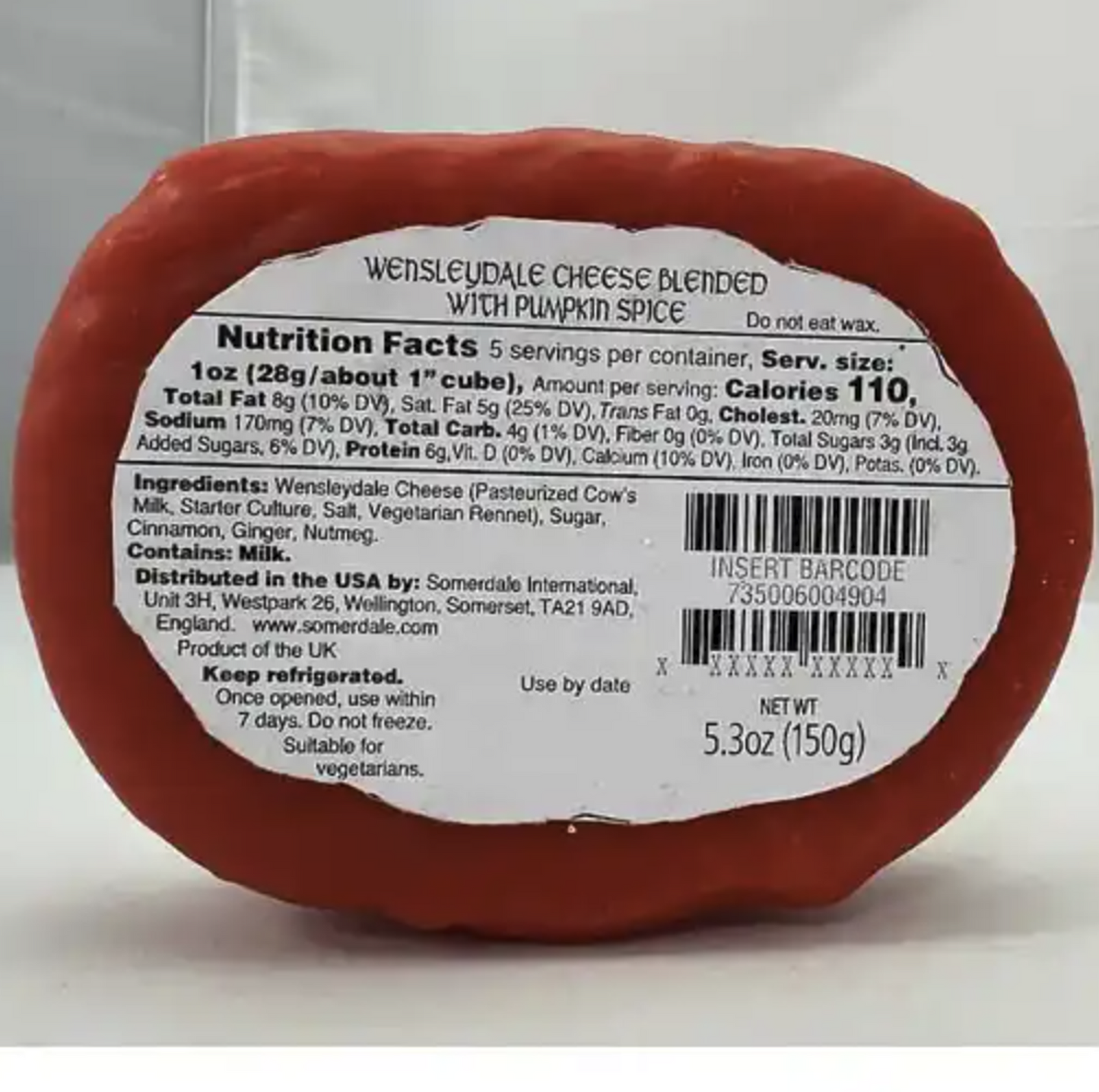 Somerdale Wensleydale Creamy Pumpkin Spice Cheese — 5.3 oz