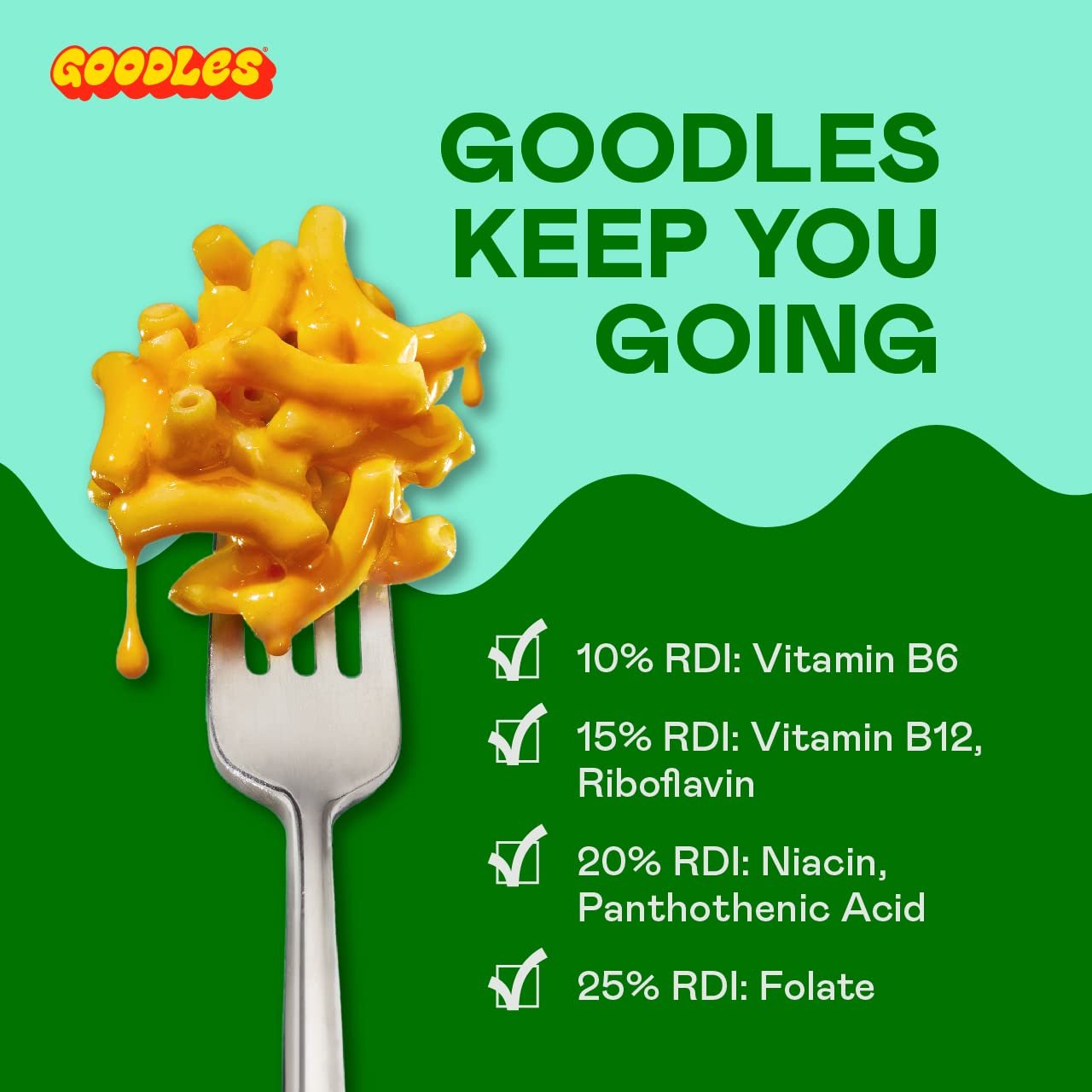 Goodles Mac & Cheese Assortment - Pack of 12 - 21 Nutrients and Made w/REAL Cheese!