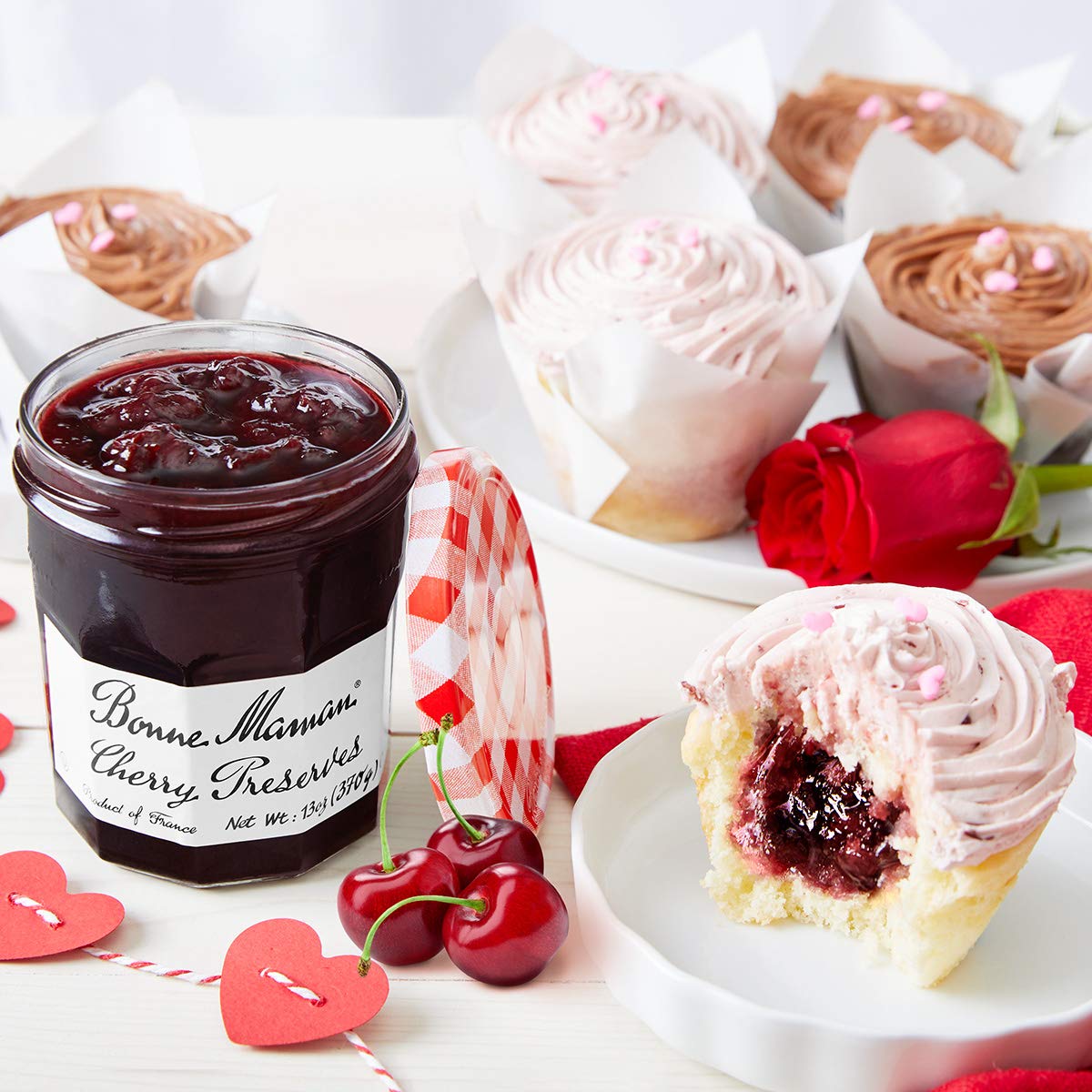 Bonne Maman Fruit Bonne Maman Preserves, Variety - Strawberry, Cherry, Apricot, 13 oz - Pack of 3