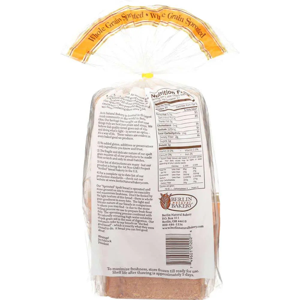 Whole Grain Sprouted Spelt Bread - 6/Case