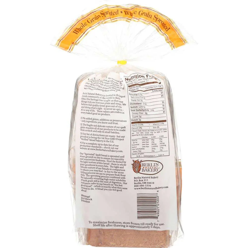 Whole Grain Sprouted Spelt Bread - Pack of 2