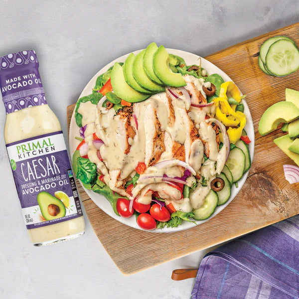 Primal Kitchen Ranch Dressing, Caesar Dressing, and Green Goddess Dressing & Marinade, Made with Avocado Oil, 8 oz - Pack of 3