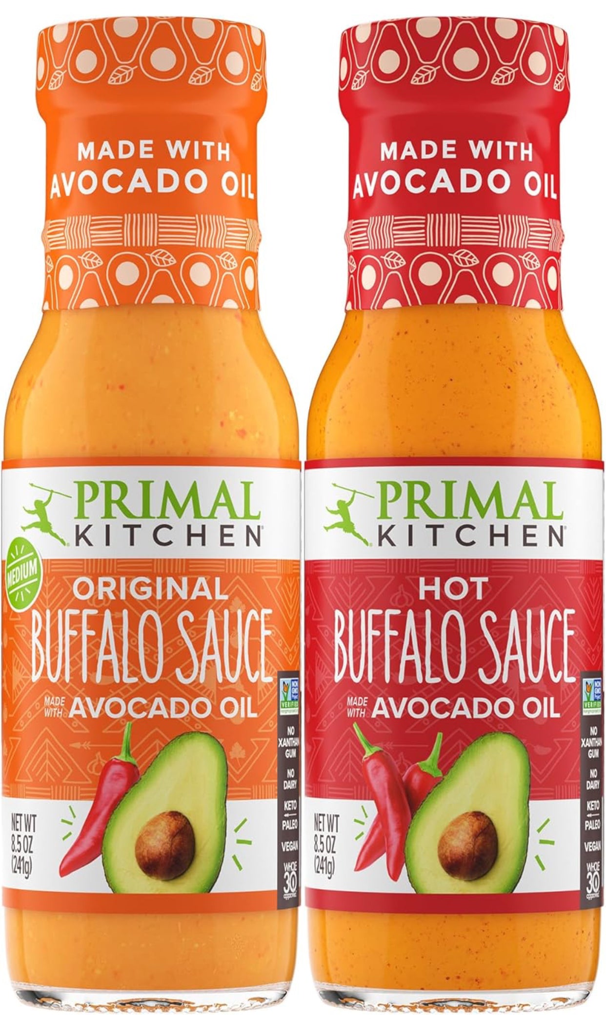Primal Kitchen No-Dairy Buffalo Sauce Variety Pack - includes 2