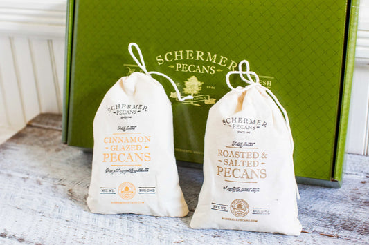 Cocktail Collection, Roasted & Salted and Cinnamon Glazed 10 oz each -Schermer Pecans
