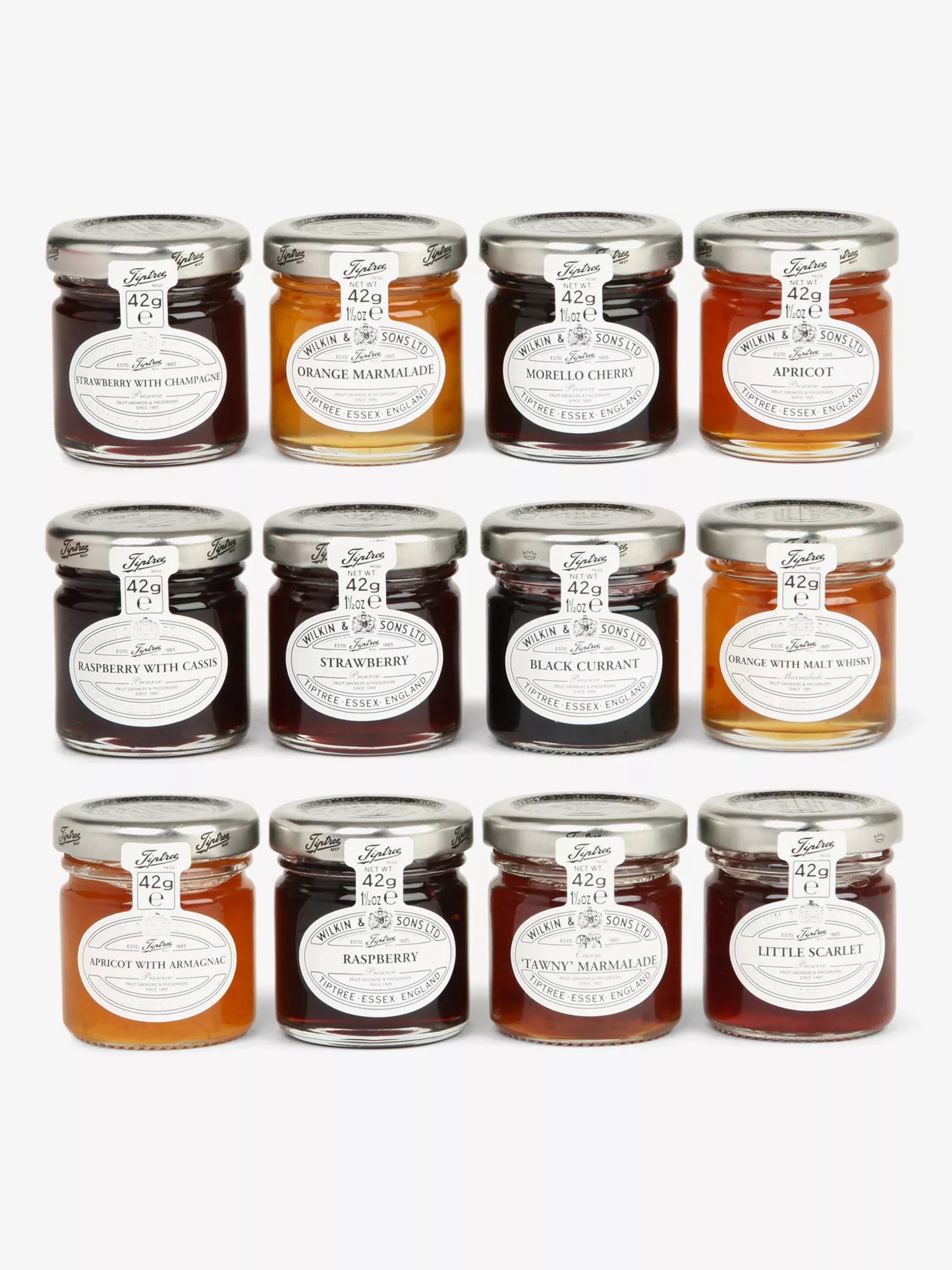 Tiptree Jam Tasting Selection, Pack of 12 x 42g