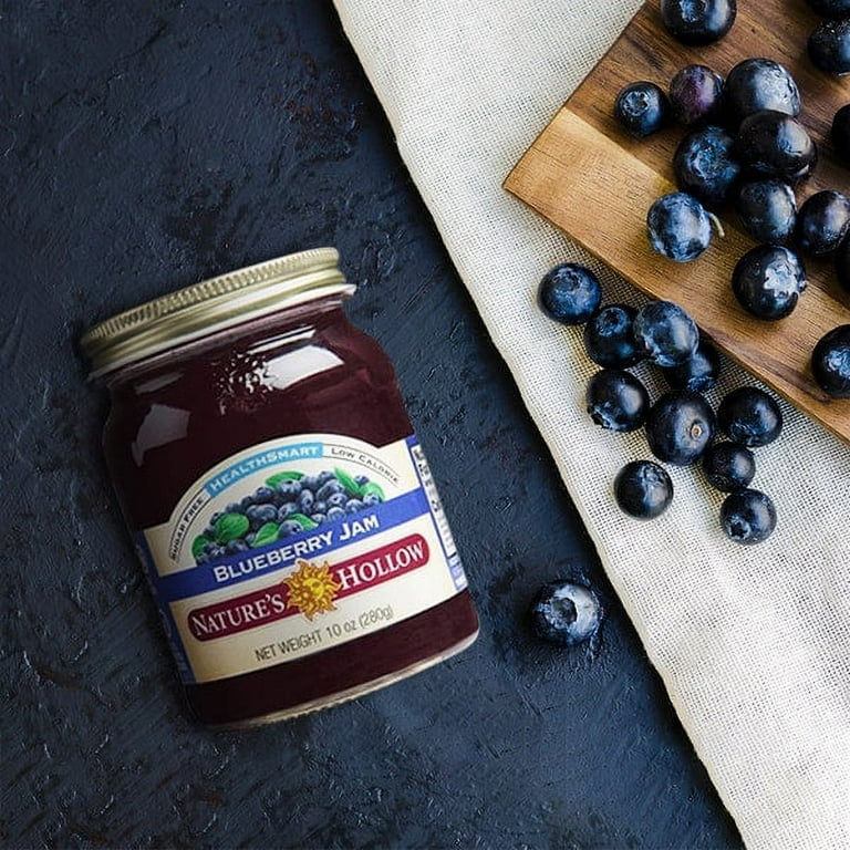Nature's Hollow Blueberry Jam: Sugar Free Jam and Preserves, Low Cal, Non GMO, Keto Jam, Vegan, Gluten Free, and Diabetic Friendly - Sugar Free Jelly - Pack of 3