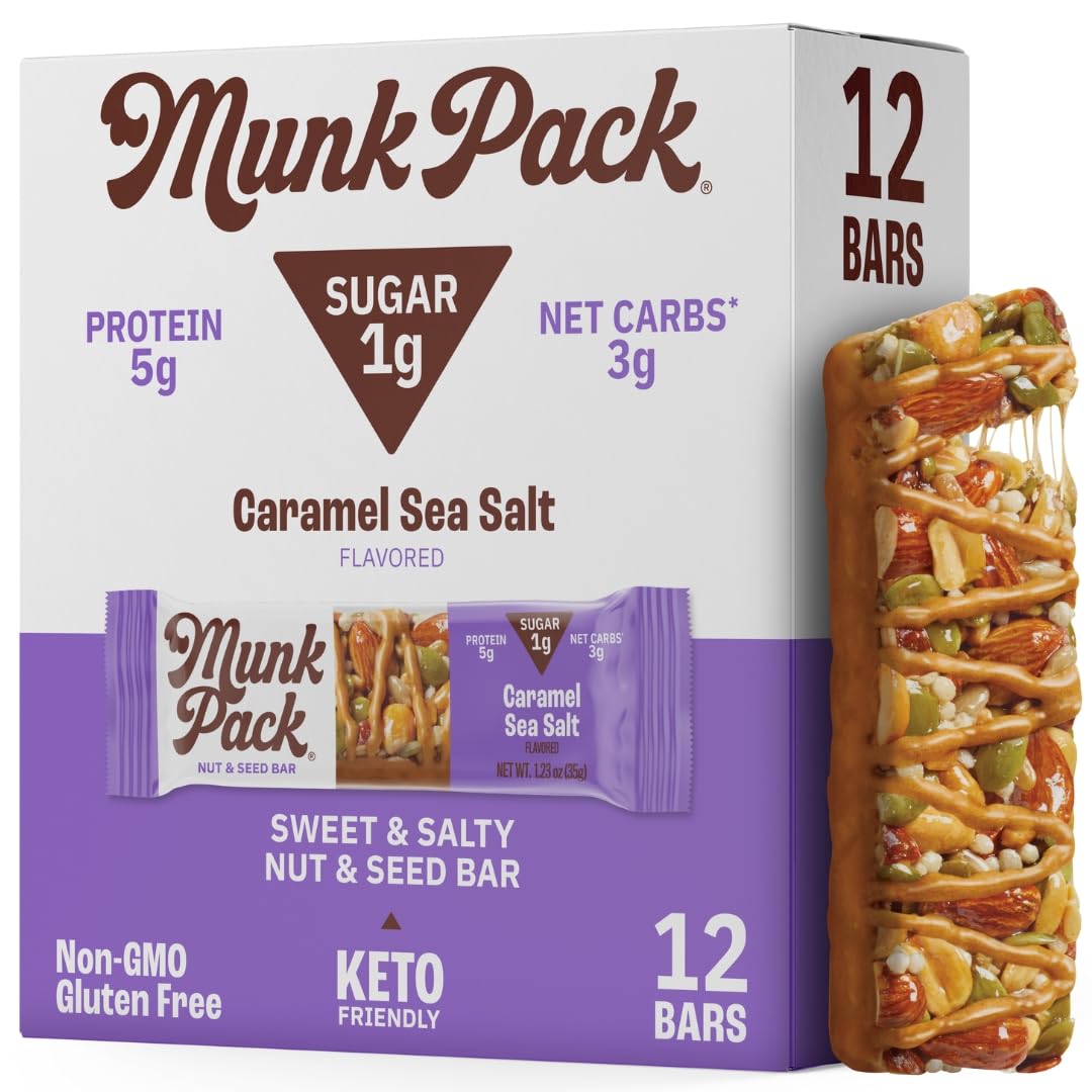 Caramel Sea Salt Keto Nut & Seed Bar, 12-Pack GF