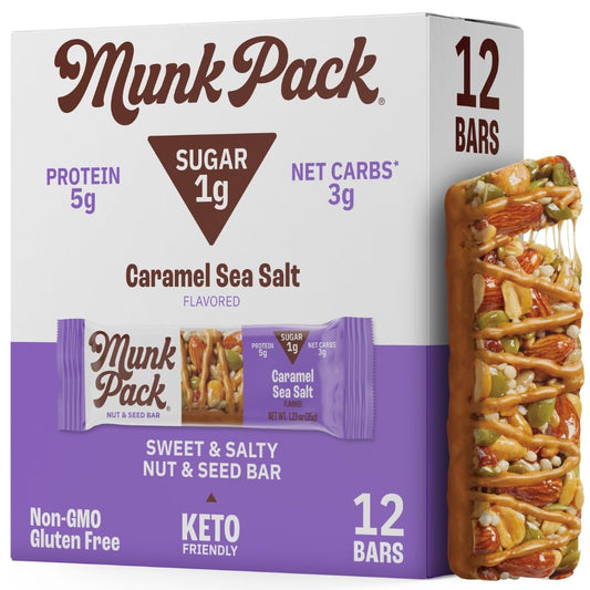 Caramel Sea Salt Keto Nut & Seed Bar, 12-Pack GF