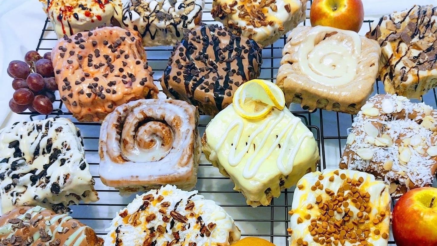 Banana Pudding Cinnamon Rolls, Jumbo – Pack of 6 by Cinnamom Bakery