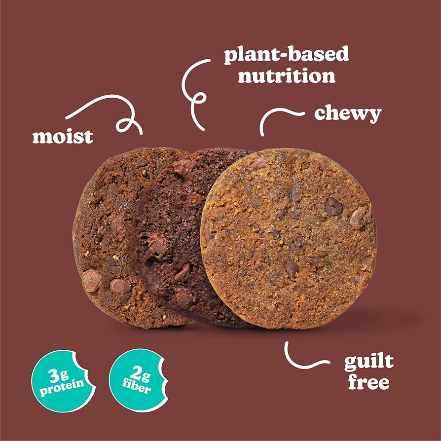 Love + Chew Soft Baked Protein Cookies, Gluten Free - includes 18 - Chocolate Lover Minis Variety Pack