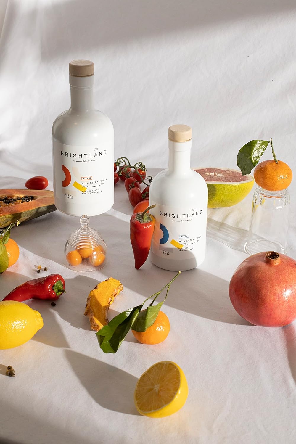 Brightland The Duo Extra Virgin Olive Oils - Cold-Pressed Made with Early-Harvest Arbequina and Arbosana Olives - 12.7oz - Pack of 2