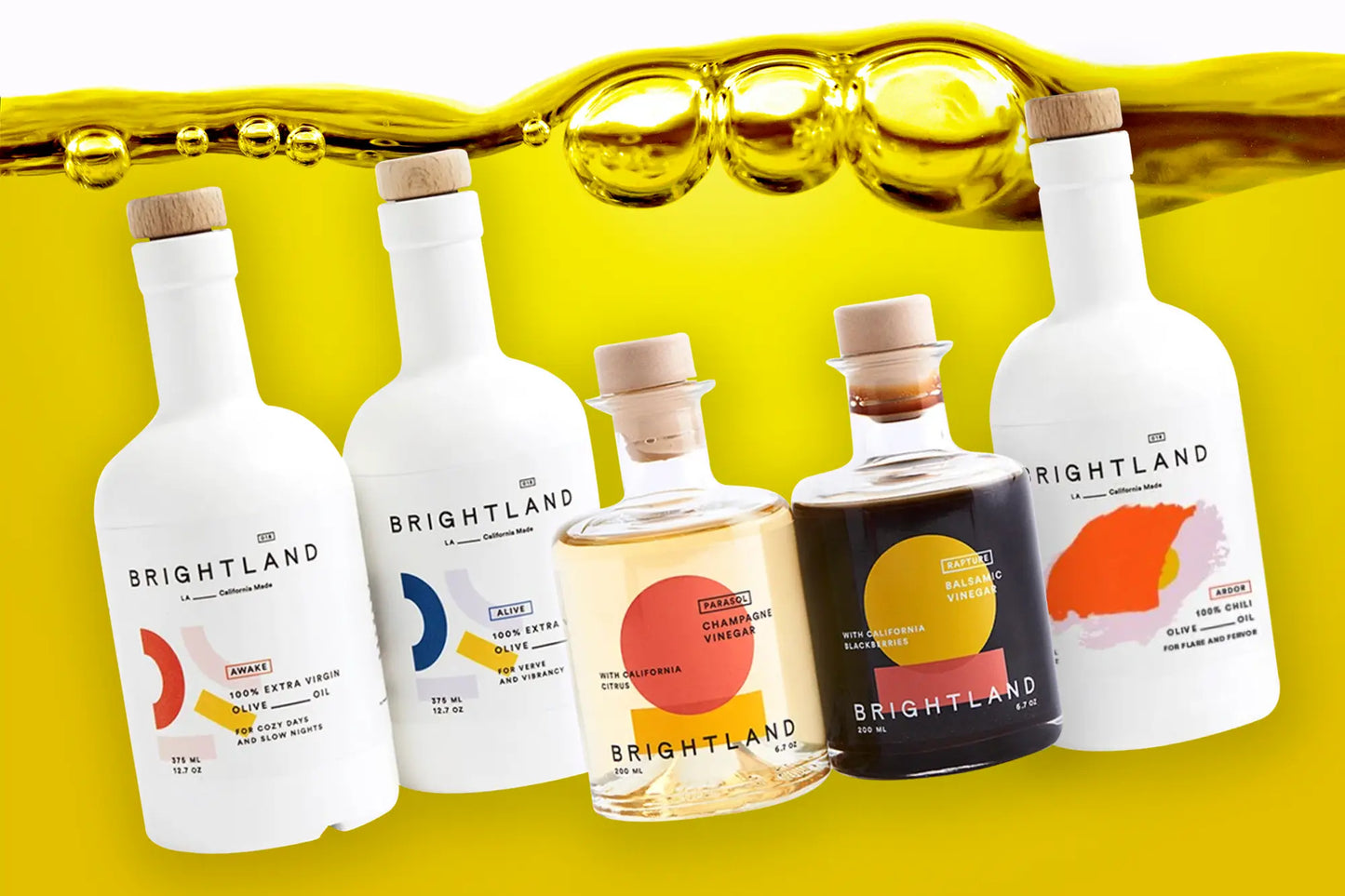 Brightland The Duo Extra Virgin Olive Oils - Cold-Pressed Made with Early-Harvest Arbequina and Arbosana Olives - 12.7oz - Pack of 2