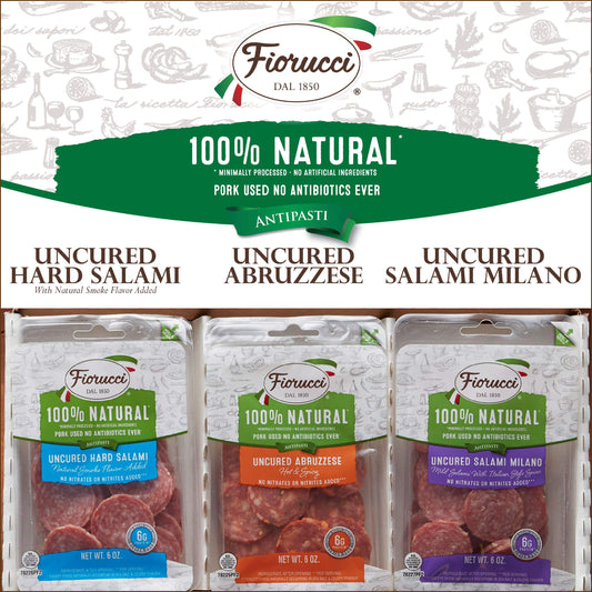 Fiorucci Italian Sampler Pack - All Natural Charcuterie Sampler - 18 oz