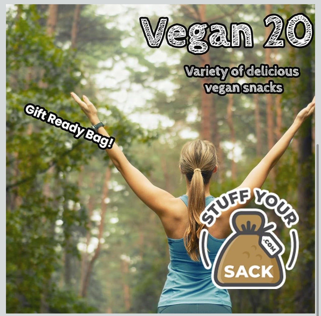 Vegan & Gluten Free Snack Variety Pack – Stuff Your Sack, Care Package with 40 Count Dairy‑Free, Non‑GMO Treats – Chips, Fruit Snacks & Bars for Adults and Kids