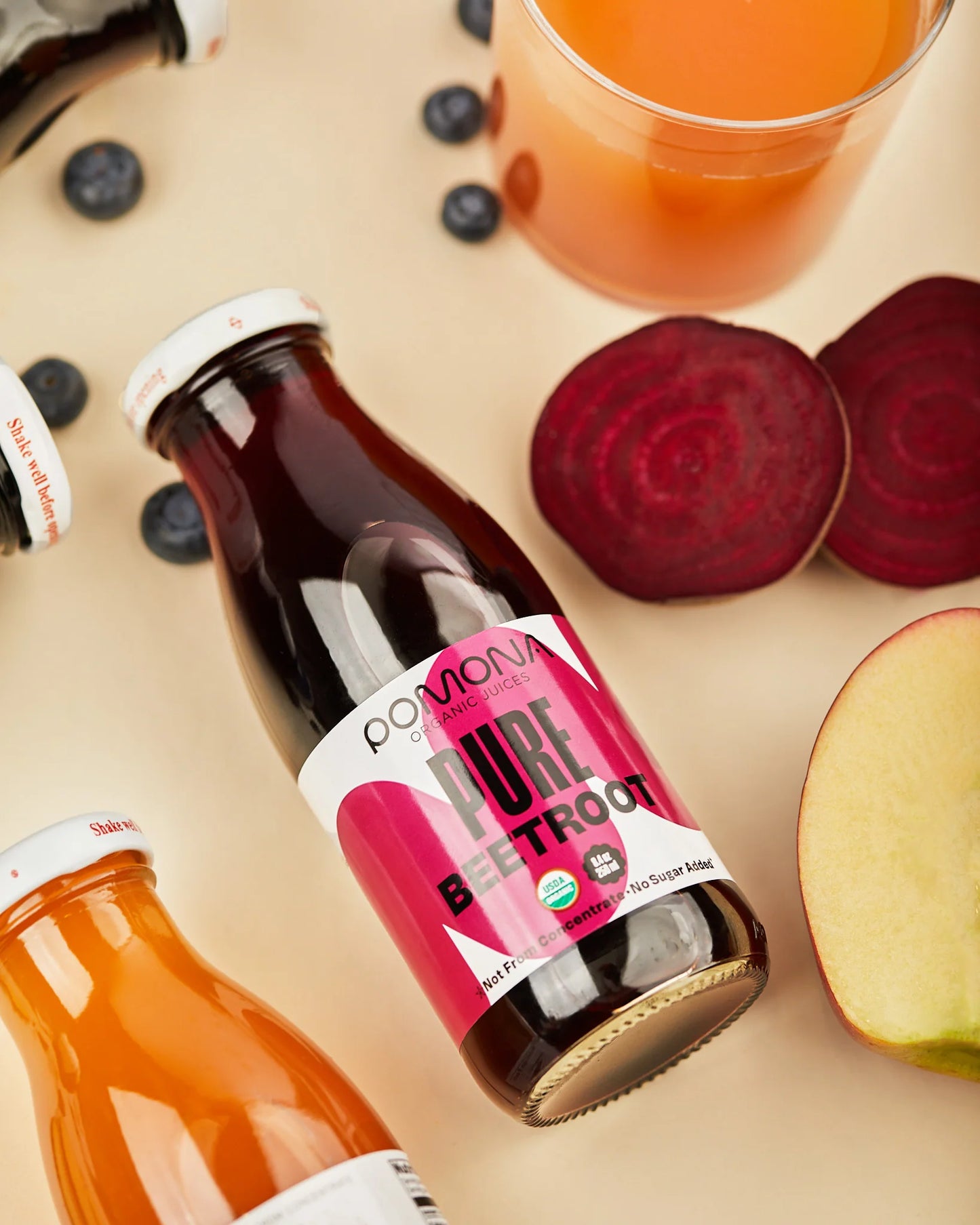 Pomona Pure Organic Juices - Variety Sample Pack, Cold Pressed USDA Organic, Vegan - Pack of 12