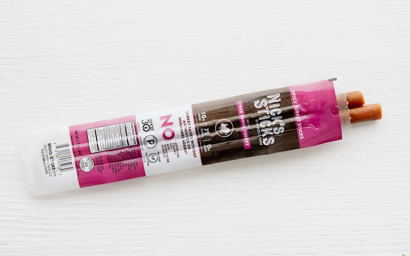 Nick's Sticks Clean & Balanced Spicy Free Range Turkey Snack Sticks - Gluten Free, Paleo, Keto – 1.7oz, 2 Sticks per package, Pack of 6