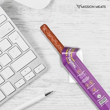 Mission Meats Turkey Sticks – 100% Free Range, Sugar & Gluten Free, Original 1oz - Pack of 24