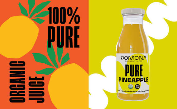 Pomona Organic Pure Pineapple Juice – 8.4 oz, Pack of 12