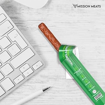 Mission Meats Beef Sticks – 100% Grass Fed and Pasture Raised, Sugar & Gluten Free, Original 1oz - Pack of 10