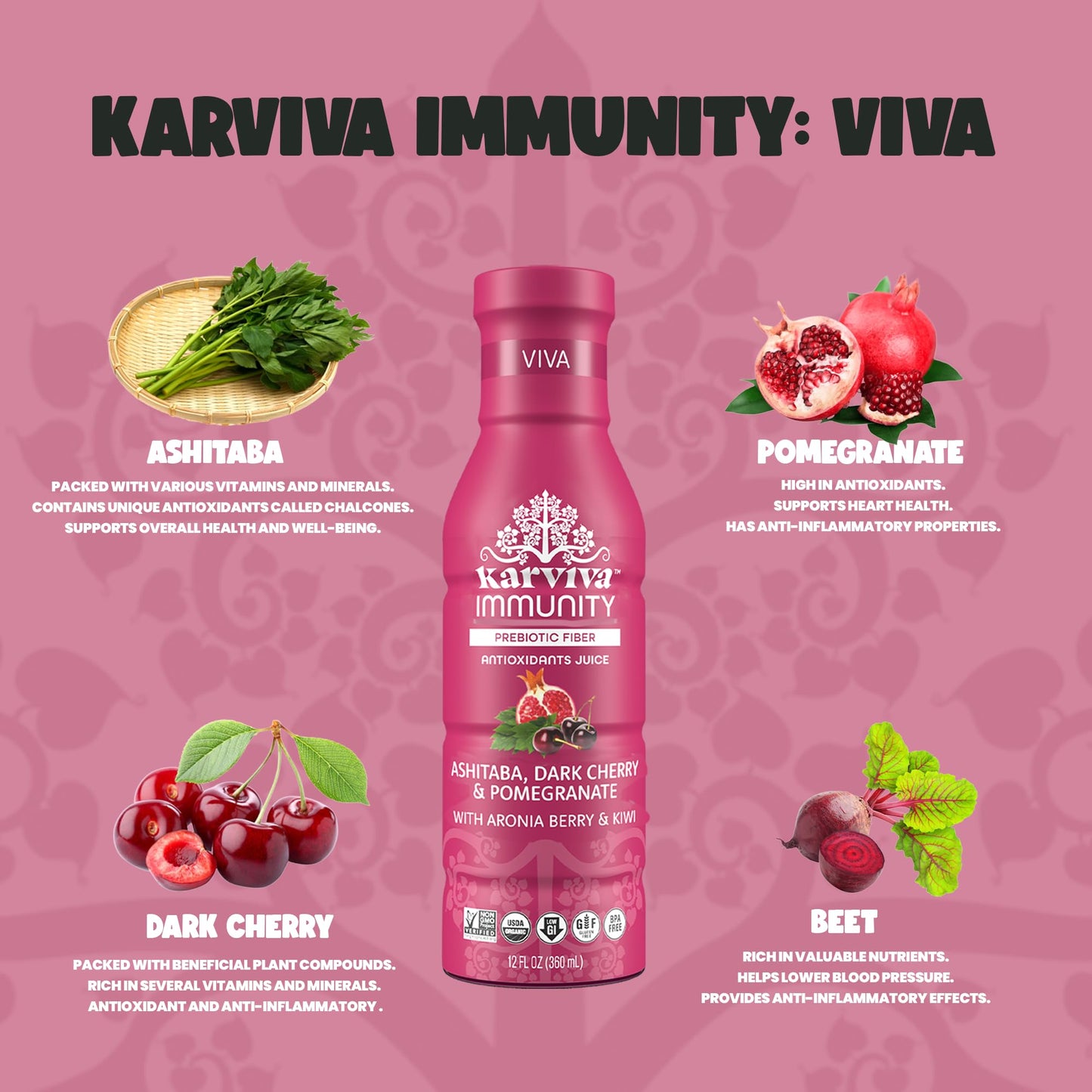 Karviva Organic Juice Cleanse & Skin Glowing Pack for Weight Control & Sugar Detox - Pack of 6