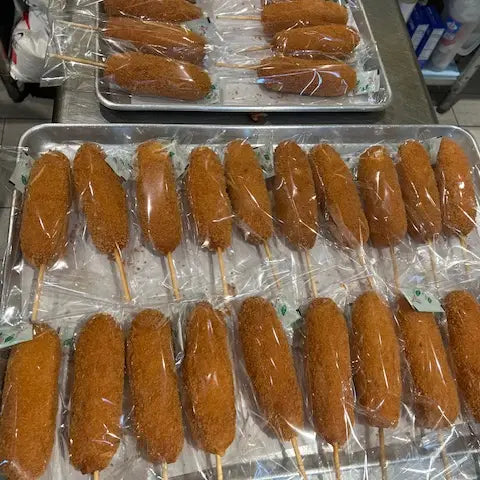 Mozzarella Cheese & Beef Sausage Corn Dogs — Thank You Donuts & Corn Dogs  100 / Case