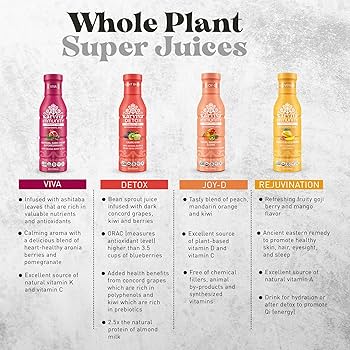 Karviva Organic Juice with Ashitaba, Pomegranate, and Dark Cherry, Vitamin K, Vitamin C, Essential Minerals, 12. oz - Pack of 6