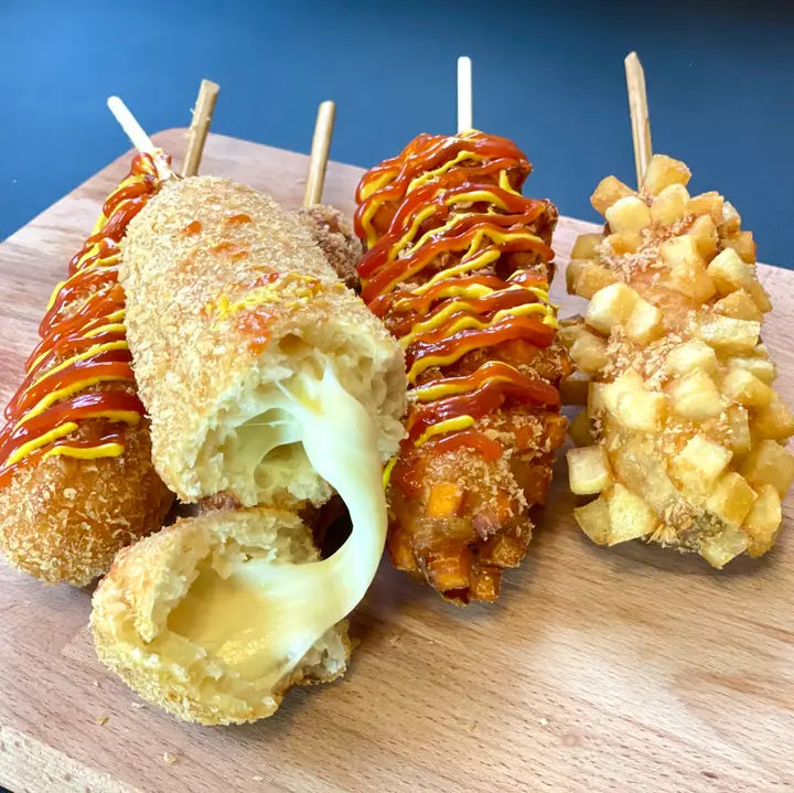 Mozzarella Cheese & Beef Sausage Corn Dogs — Thank You Donuts & Corn Dogs  100 / Case