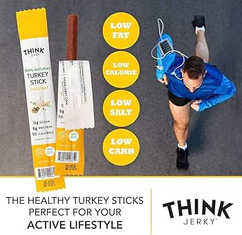 Think Jerky Stick Variety Pack, Sugar Free, Gluten Free, No Nitrates Keto Friendly Paleo High Protein - 1.0 oz Sticks,  Pack of 10
