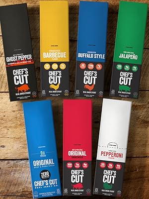 Chef's Cut Barbecue Chicken Meat Snack Sticks, Gluten Free - Pack of 12