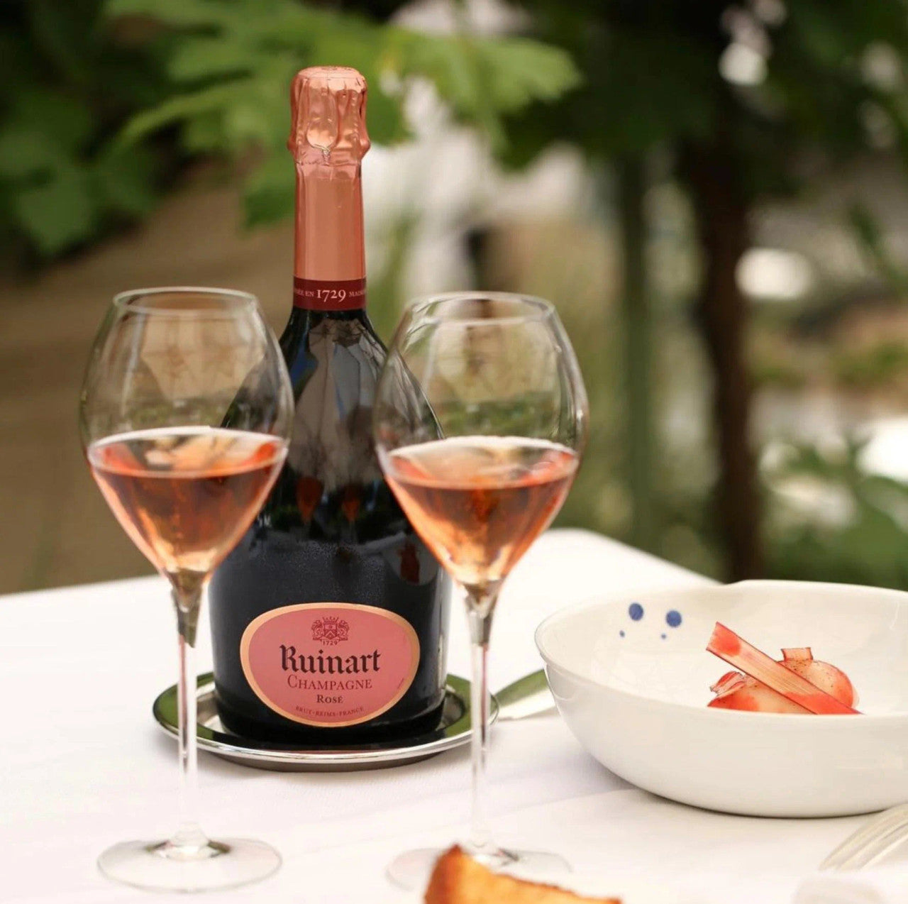 Chocolate Dipped Covered Champagne Half Bottle - Ruinart Rose Champagne