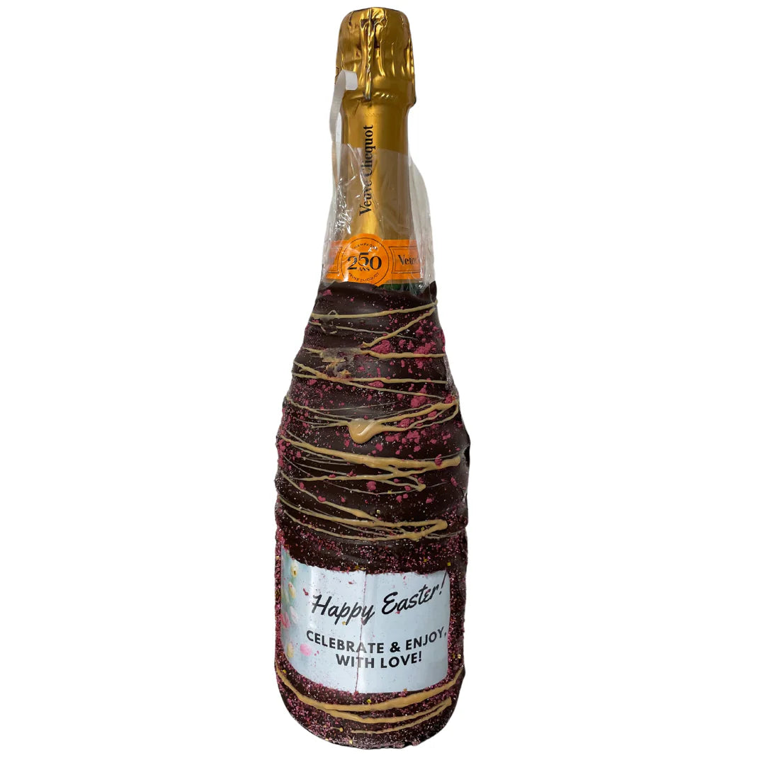 Chocolate Dipped Covered Champagne Bottle - Veuve Clicquot Brut Champagne